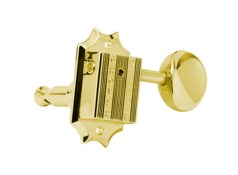 Grover 136G6 Vintage Deluxe Guitar 6-in-Line, Bass Side (Left) - Gold 