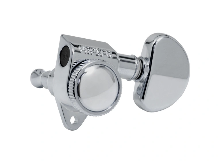 Grover 502C Roto-Grip Locking Rotomatics w/Round Button, Single, Chrome (L) 