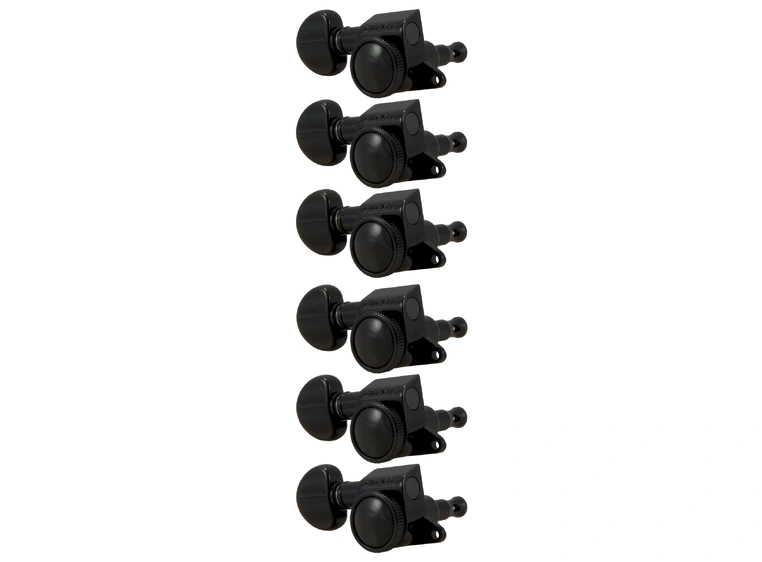Grover 505BCL6 Mini Roto-Grip Locking Rotomatics 6-in-Line, LH Right Bk Chrome 