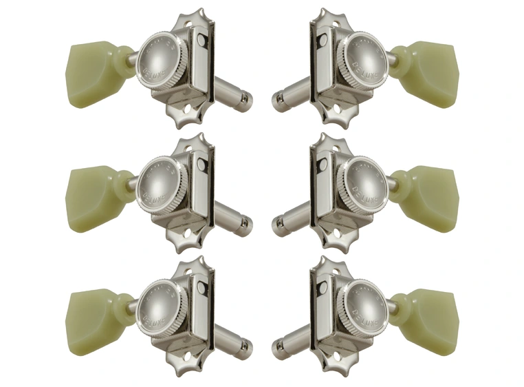 Grover 533NK Vintage Locking Rotomatics w/Keystone Button, 3+3 - Nickel 
