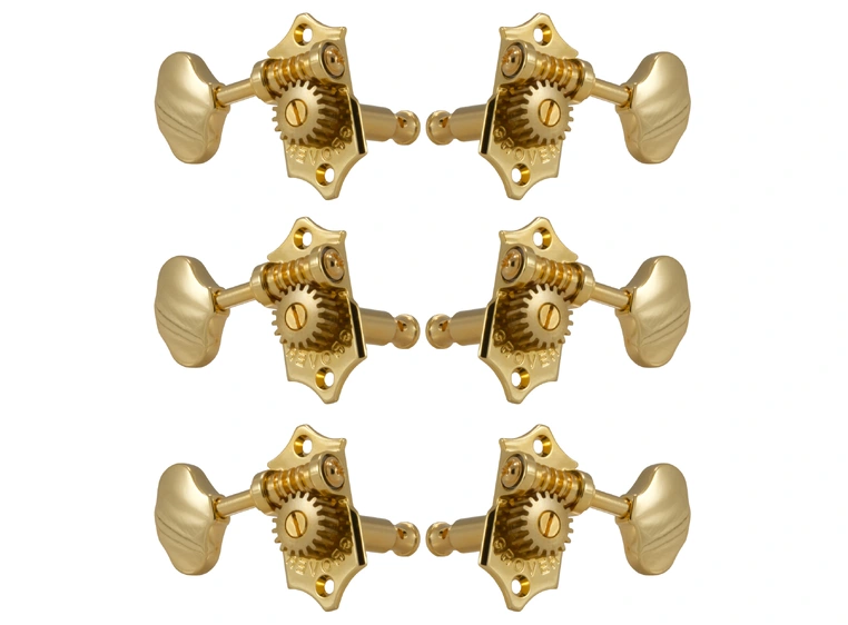 Grover V97-18G Original StaTite Vertical Guitar Machine Heads, 3+3 - Gold 