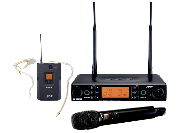 JTS RU-8012DB/MIX Trådløst system Dobbelt, 1x hodebøyle, 1x håndholdt 