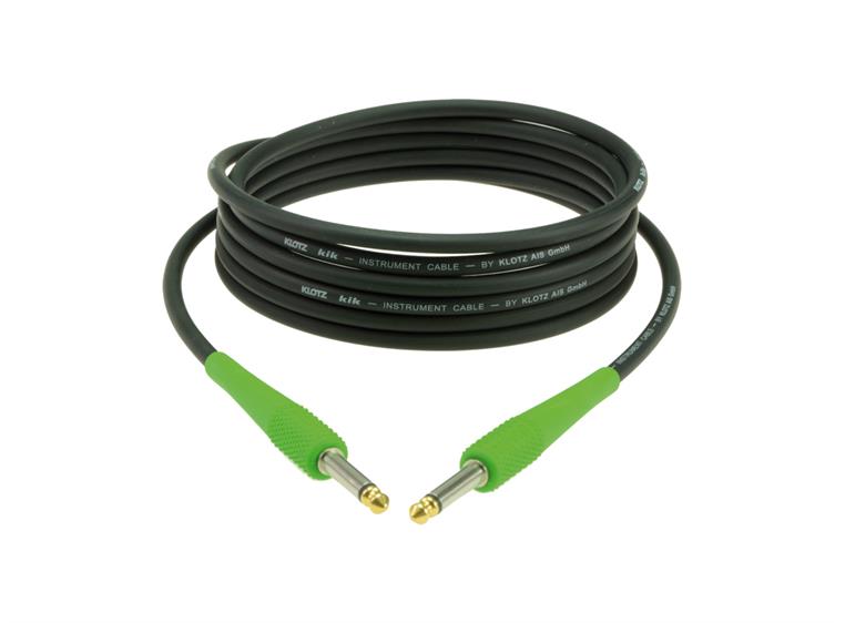 Klotz KIK Instr. Cable green sleeves Jack 2p - Jack 2p, 6m