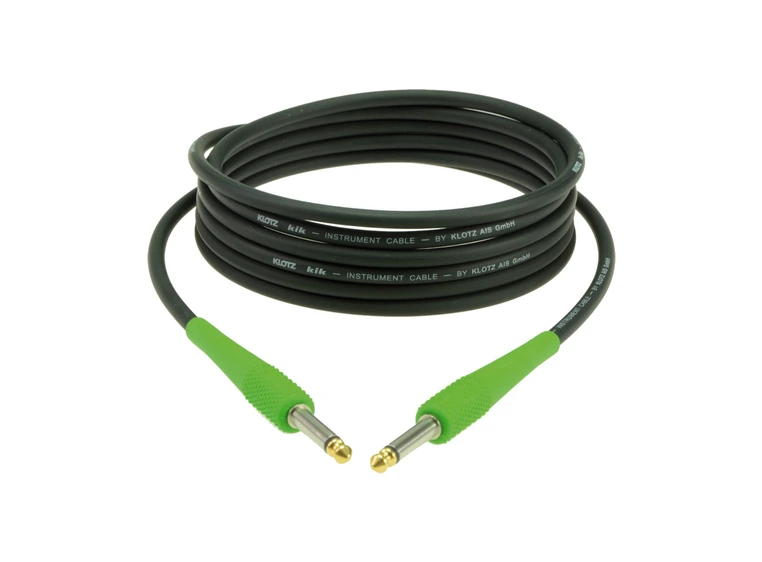 Klotz KIK Instr. Cable green sleeves Jack 2p - Jack 2p, 6m 