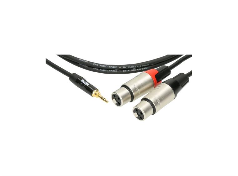 Klotz KY8 MiniLink Pro y-cable Minijack - 2 x XLR-F 3m