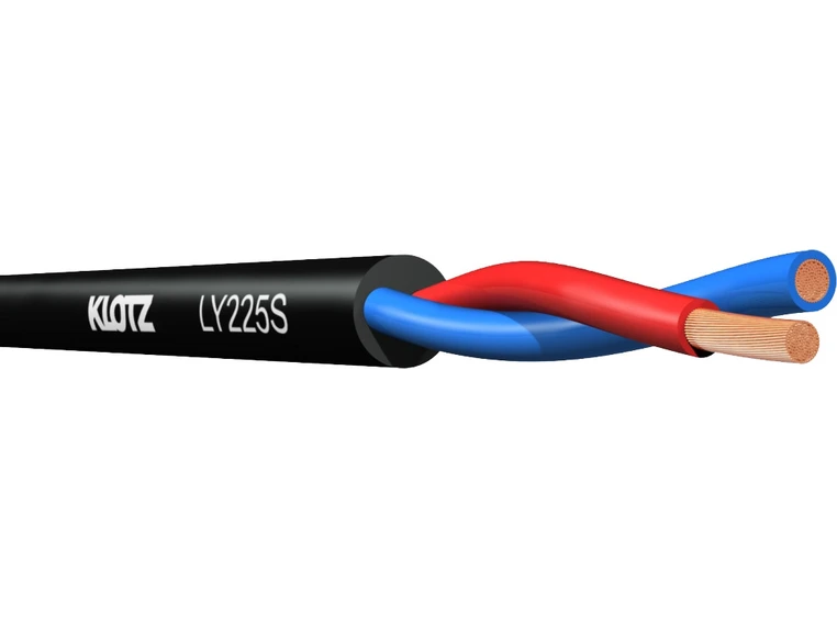 Klotz LY225 twinaxial speaker cable black 2x2.5 20m 