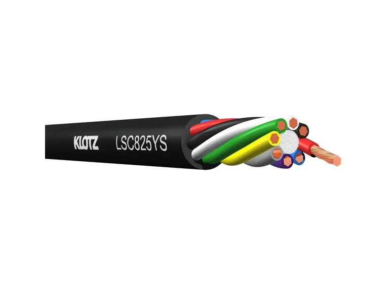 Klotz Multicore Speaker Cable PVC 8x 2.5 mm2 Black 100m 