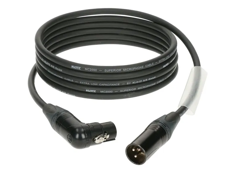Klotz mik.kabel XLR female angled/XLR male straight 10 m 