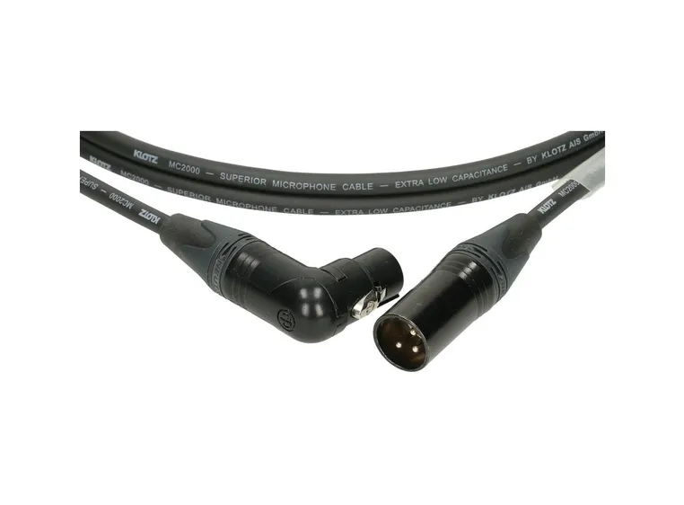 Klotz mik.kabel XLR female angled/XLR male straight 10 m 