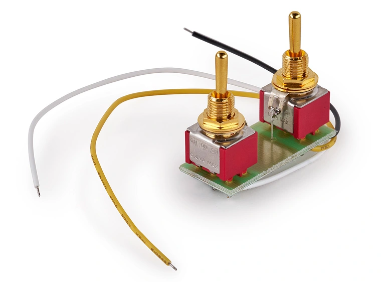 MEC Mini Toggle Switch Assembly, Gold for Coil Splitting on Humbucking Pickups 