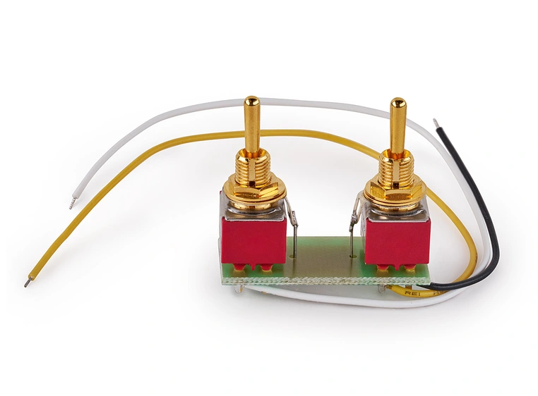 MEC Mini Toggle Switch Assembly, Gold for Coil Splitting on Humbucking Pickups 