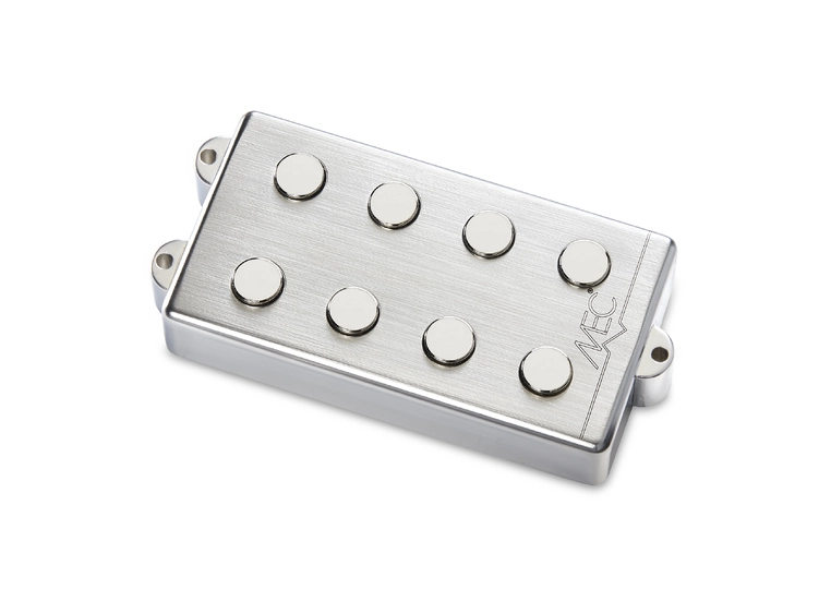 MEC Passive MM-Style Bass Pickup Metal Cover, 4-String - Brushed Chrome 