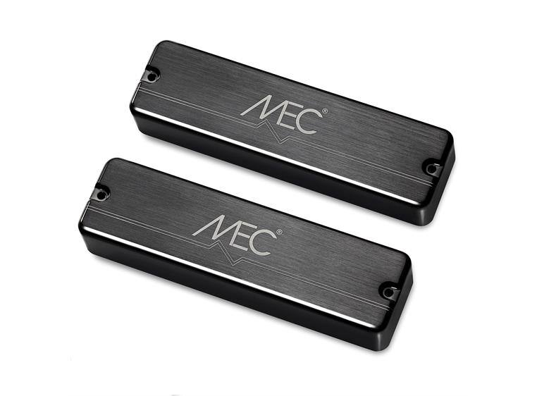 MEC Passive Soapbar Humbucker Bass Pickup Set, Metal Cover, 6-Str BBChrome
