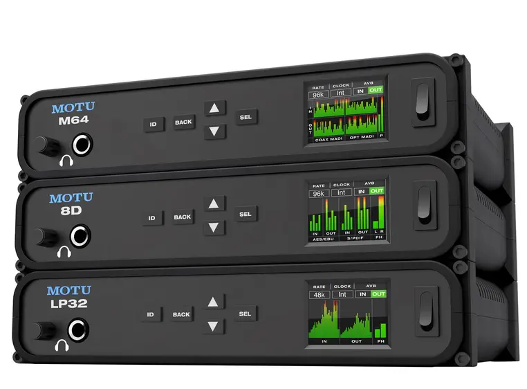 MOTU M64 USB2 Audio interface MADI AVB Ethernet, USB2, MADI optisk og Coax 