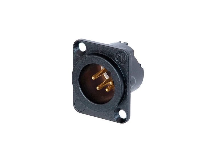 Neutrik NC4MD-LX-B XLR chassis 4P Han Sort Gull 