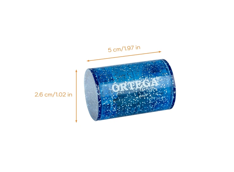 Ortega OFS-BLS Plastic Finger Shaker Blue Sparkle 