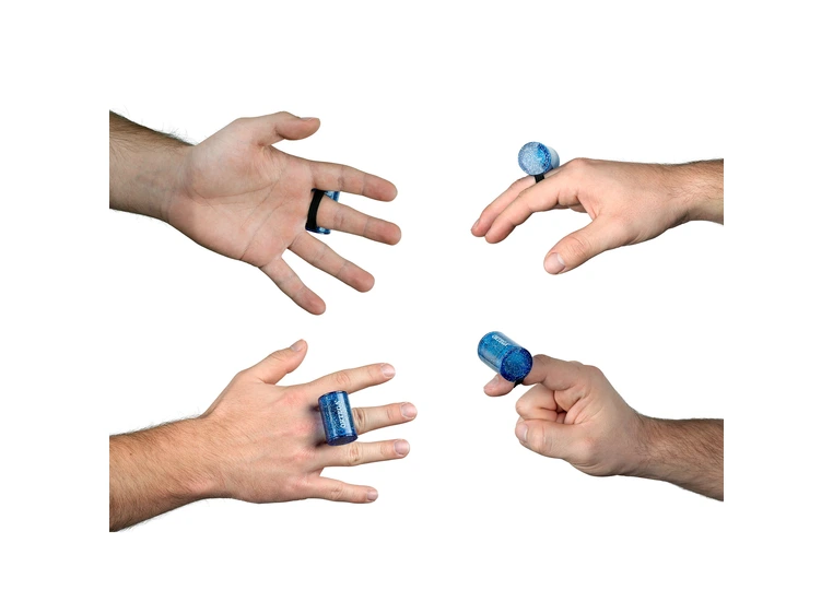 Ortega OFS-BLS Plastic Finger Shaker Blue Sparkle 