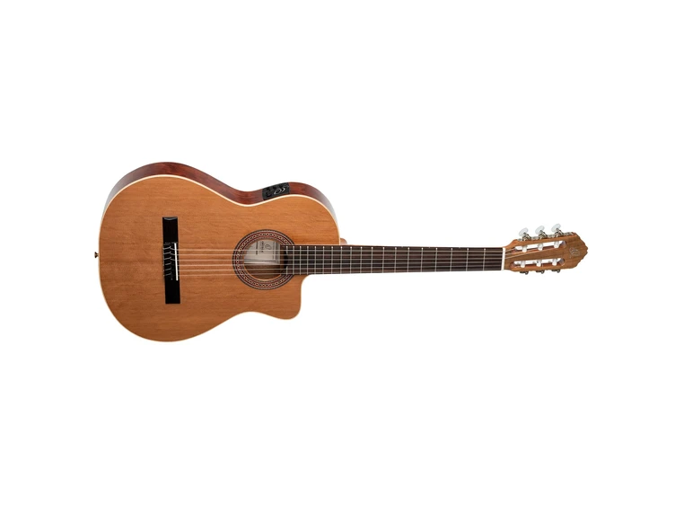 Ortega RCE180GT Klassisk gitar 4/4 Størrelse m.pickup, Thin body, bag 