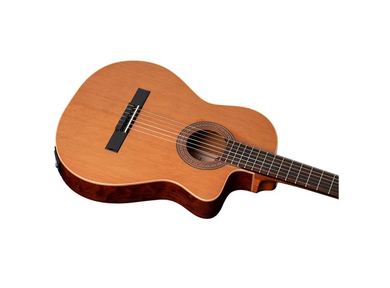 Ortega RCE180GT Klassisk gitar 4/4 Størrelse m.pickup, Thin body, bag