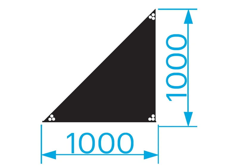 PROLYTE SM-D StageDex Basic scenepodie Trekant, 1x1M, Trehvit, Lakkert 