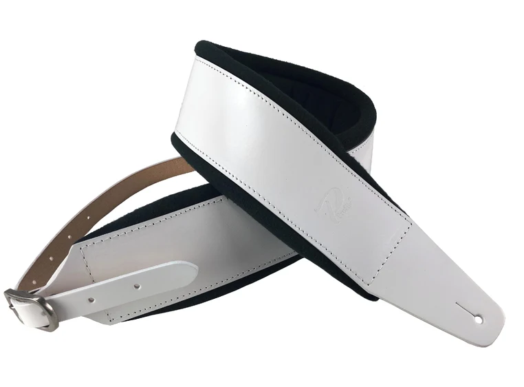 Profile FPB04 Guitar Strap White Pro Italian Leather 
