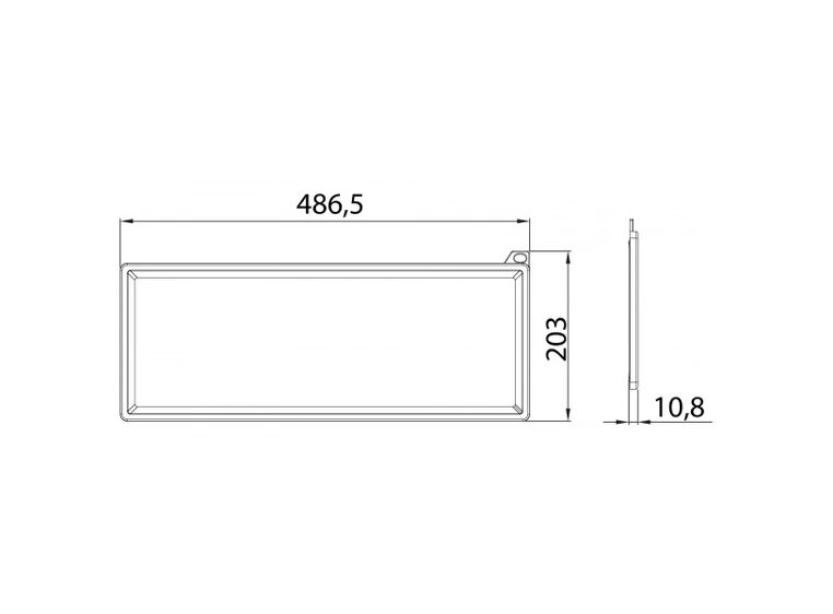 Prolights S48QFILTER3060 Diffuser for SOLAR48Q, 30x60° asymmetrisk 