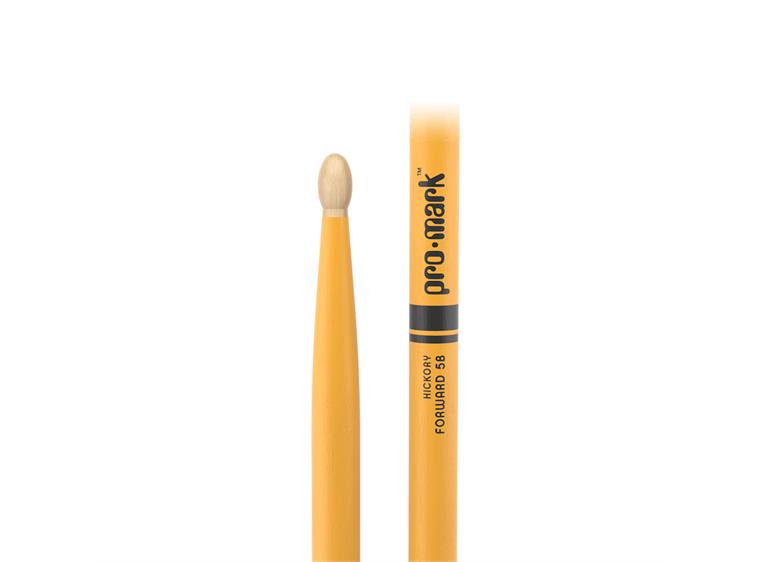 Promark TX5BW-YELLOW Classic 5B Painted Stick Hickory Oval tip - Yellow