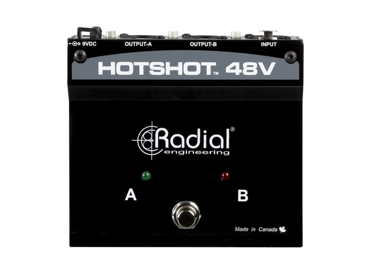 Radial HotShot 48V Kond. Mikrofonbryter For dynamisk eller kondensatormikrofon 