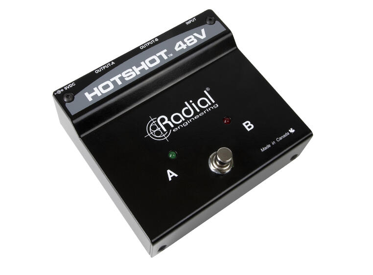 Radial HotShot 48V Kond. Mikrofonbryter For dynamisk eller kondensatormikrofon
