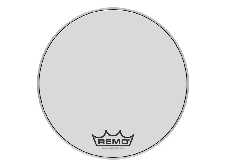Remo BR-1220-MP- Ambassador Smooth White Crimplock Bass Drumhead, 20" 