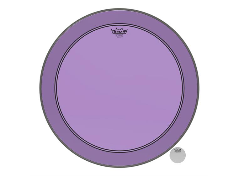 Remo P3-1324-CT-PU Powerstroke P3 Colortone Purple Bass Drumhead, 24"