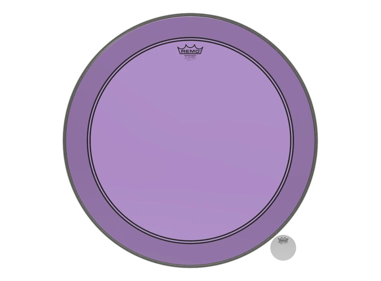Remo P3-1324-CT-PU Powerstroke P3 Colortone Purple Bass Drumhead, 24" 