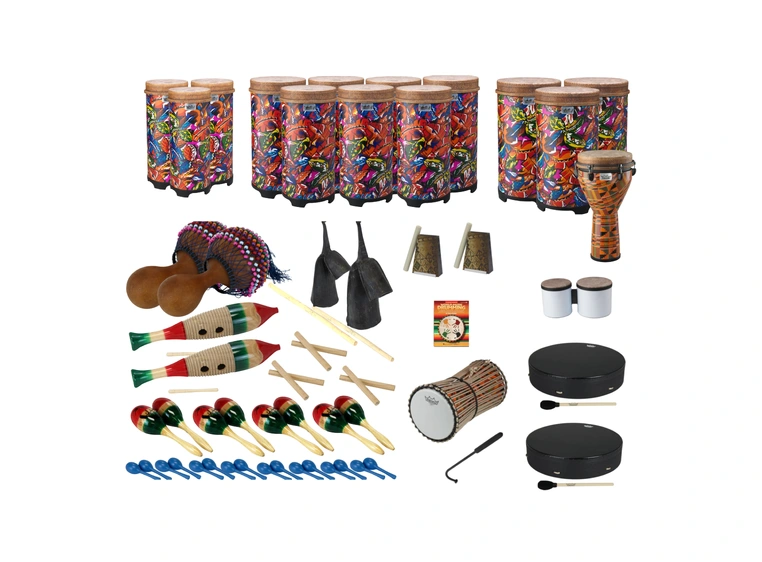 Remo PP-WMDC-EE- World Music Drumming Drum Pack, EE 