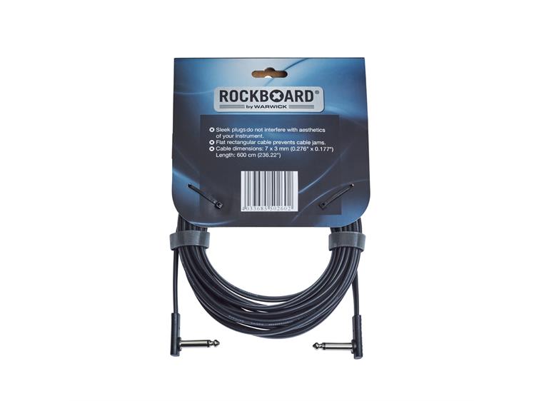 RockBoard Flat Instrument Cable, 600 cm Angled / Angled