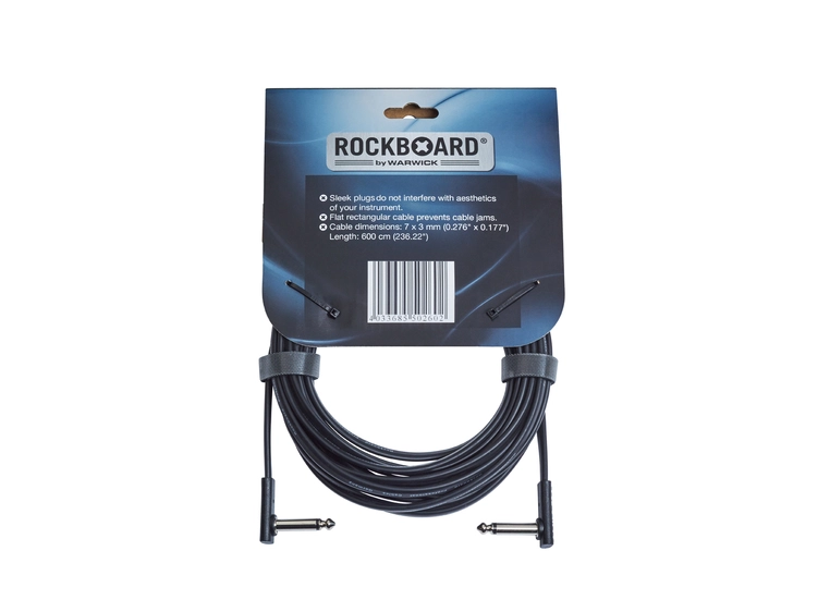 RockBoard Flat Instrument Cable, 600 cm Angled / Angled 