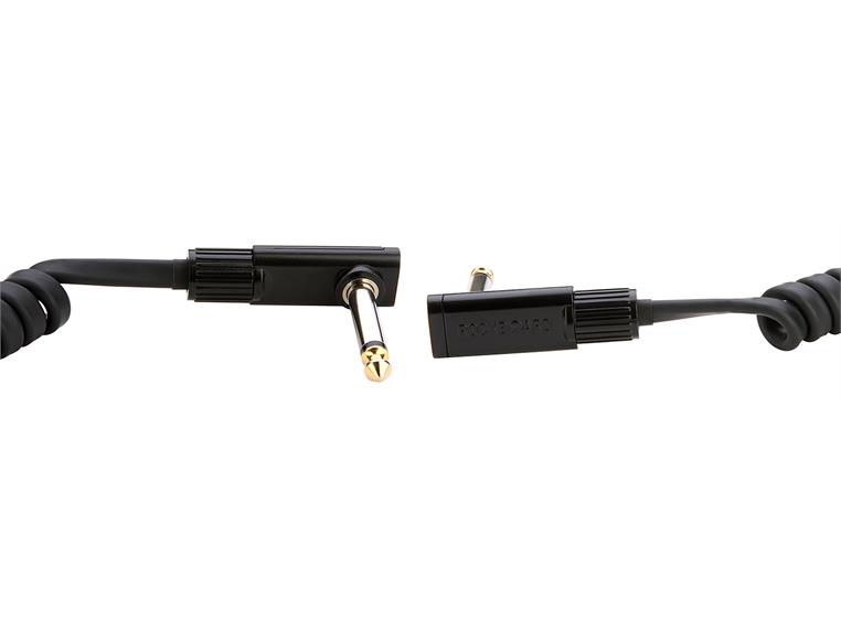 RockBoard Flat Patch Cable, 30 cm Black Coiled Series
