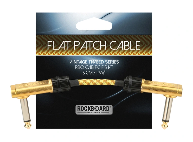 RockBoard Vintage Tweed Series Flat Patch Cable - 5 cm 