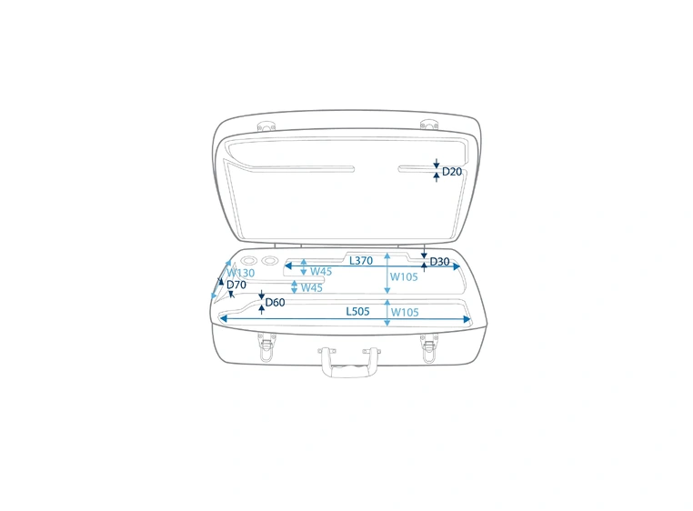 RockCase Trumpet Horn ABS Case 