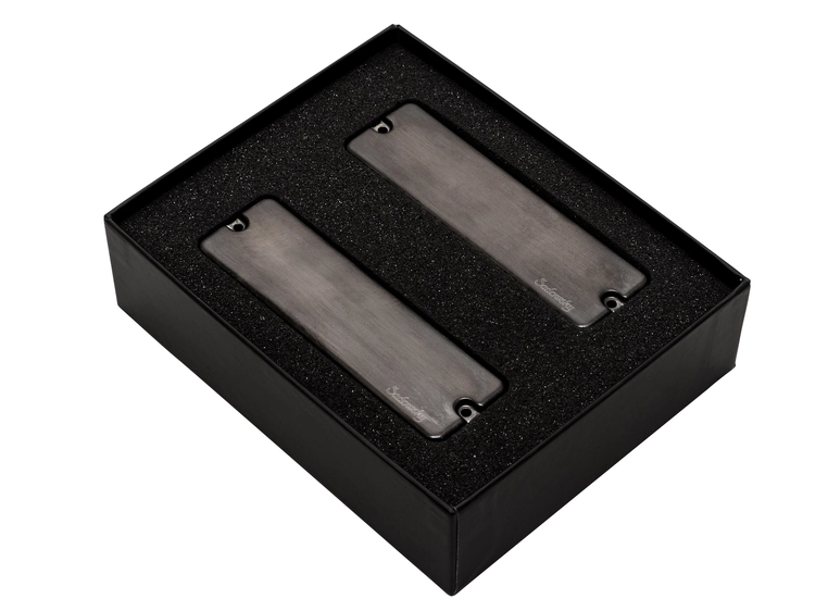 Sadowsky Soapbar Humbucker Bass Pickup Set,DualCoil,Brus.BlackChr.Cov.,4Str/B+N 