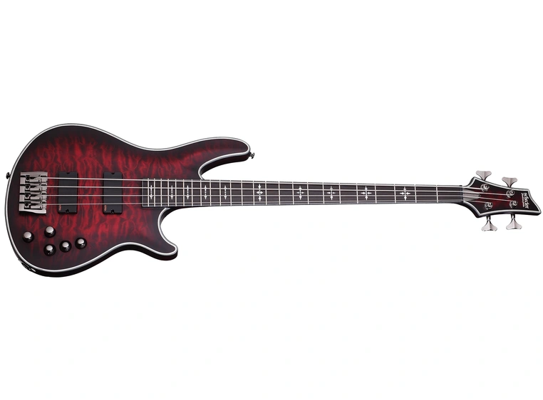 Schecter Hellraiser Extreme-4 Crimson Red Burst Satin (CRBS) 