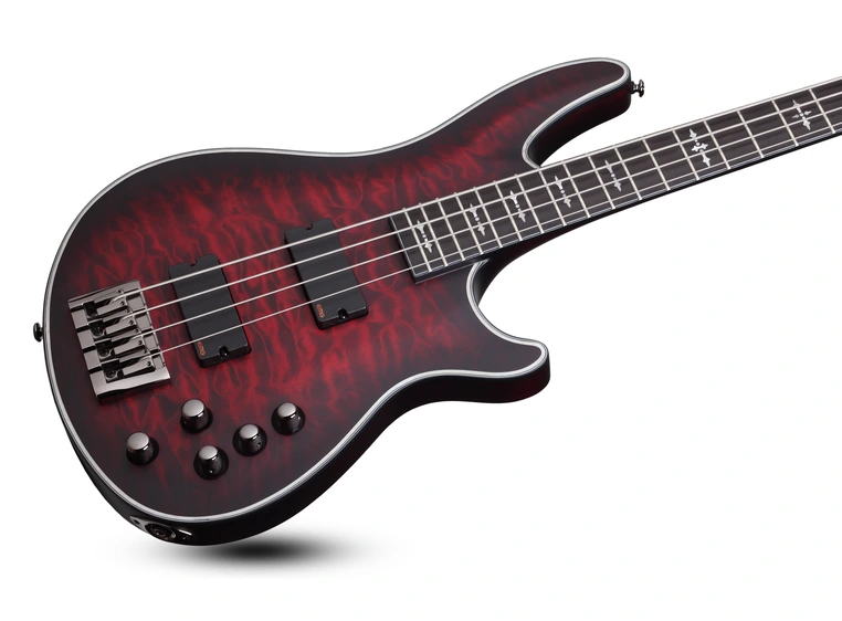 Schecter Hellraiser Extreme-4 Crimson Red Burst Satin (CRBS) 