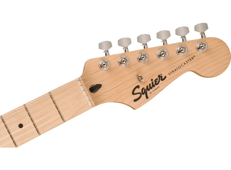 Squier Sonic Stratocaster HSS, Maple Black Pickguard, Black 