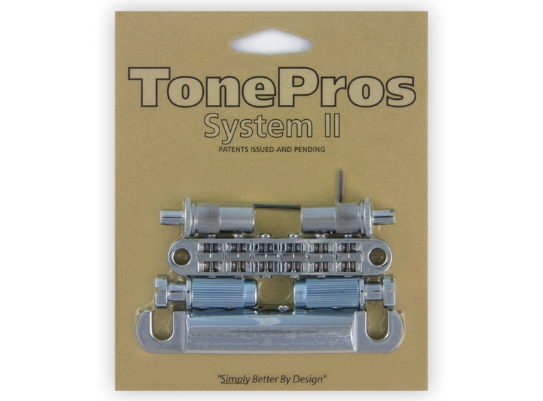 TonePros LPM02 C - Metric Tune-O-Matic Bridge and Tailpiece Set - Chrome 