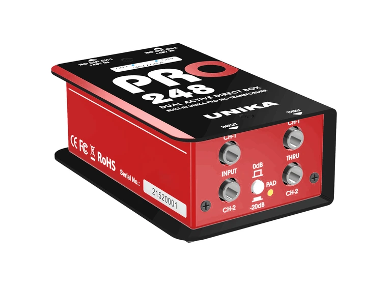 UNiKA PRO-248 - 48V active DI-box 