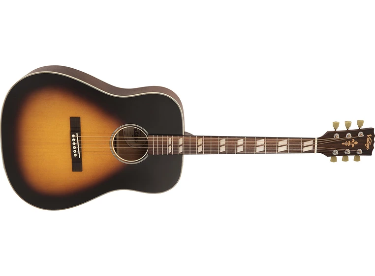 Vintage V140VSB Historic Dreadnought Guitar 