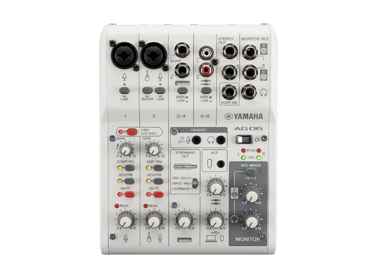 Yamaha AG06 MK2 Hvit Mikser med USB 