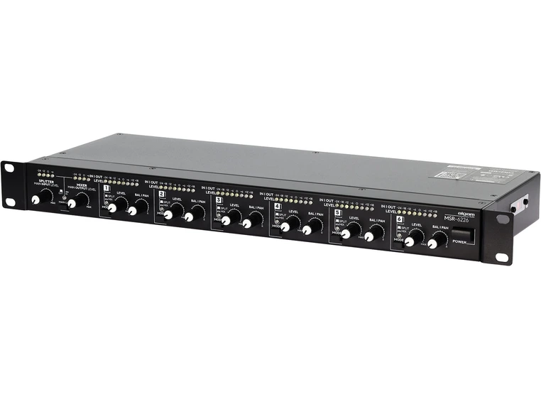 Algam Audio MSR-6226 Rackmount 6-in-2 mixer / 2-in-6 splitter 