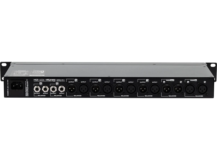 Algam Audio MSR-6226 Rackmount 6-in-2 mixer / 2-in-6 splitter 