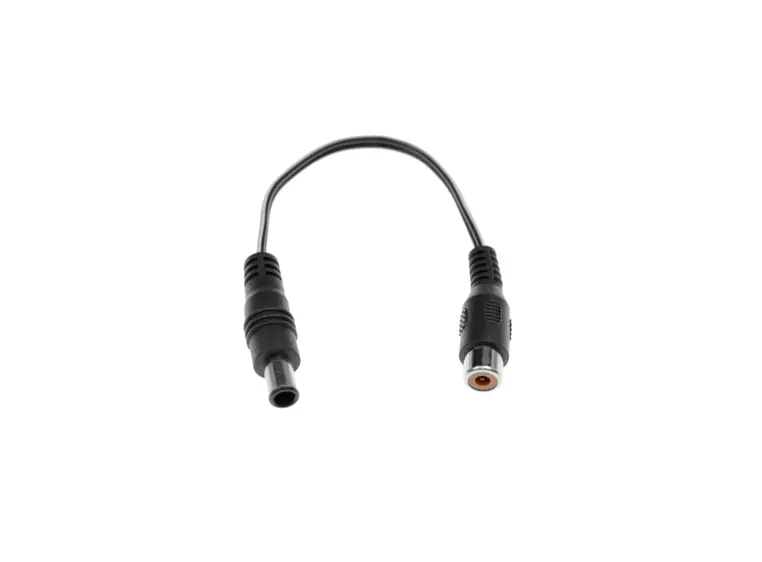 CIOKS L0110 EIAJ til RCA jack adapter Use any Flex with 24V outlet, 10cm sort 