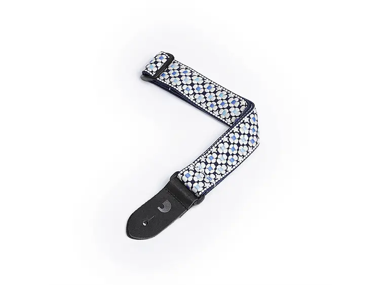 D'Addario 15UKE01 Axelband Ukulele 1,5 Nylon - Blue Flowers 